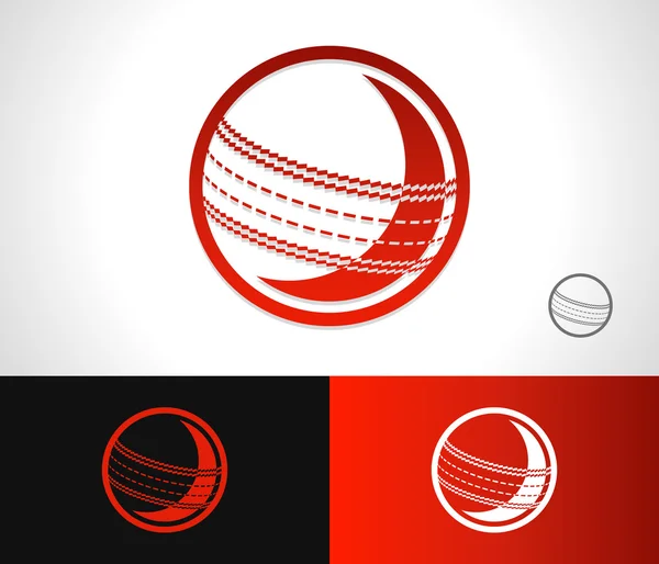 Icono de pelota de cricket — Vector de stock