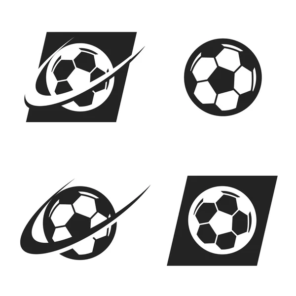 Swoosh balón de fútbol icono del logotipo — Archivo Imágenes Vectoriales