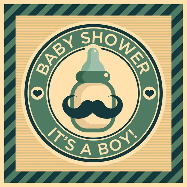 Baby dusch gratulationskort — Stock vektor