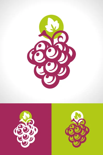 Druivenmost en Vine pictogram — Stockvector