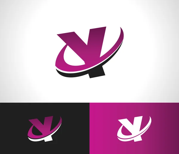 Swoosh alfabeto icono Y — Archivo Imágenes Vectoriales