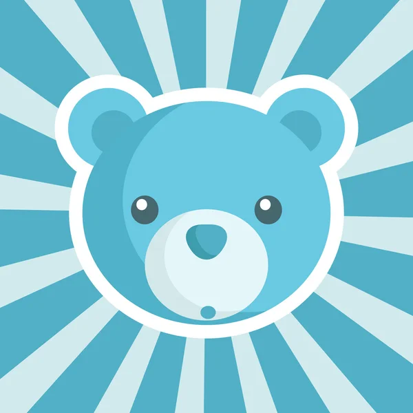 Baby sprcha medvěd ikona — Stockový vektor