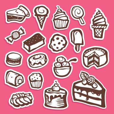 Tatlı ve pişirme plakası simgeler