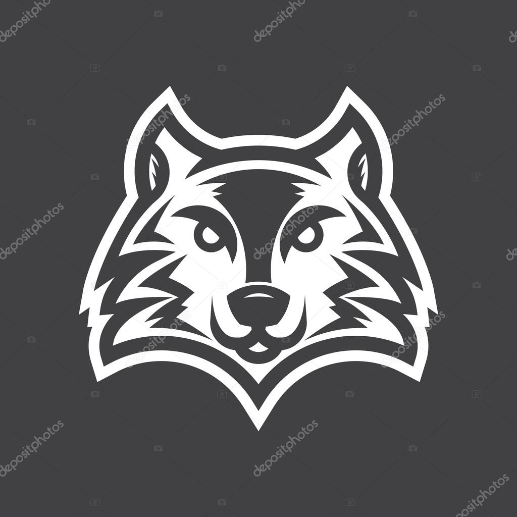Wild wolf logo illustration
