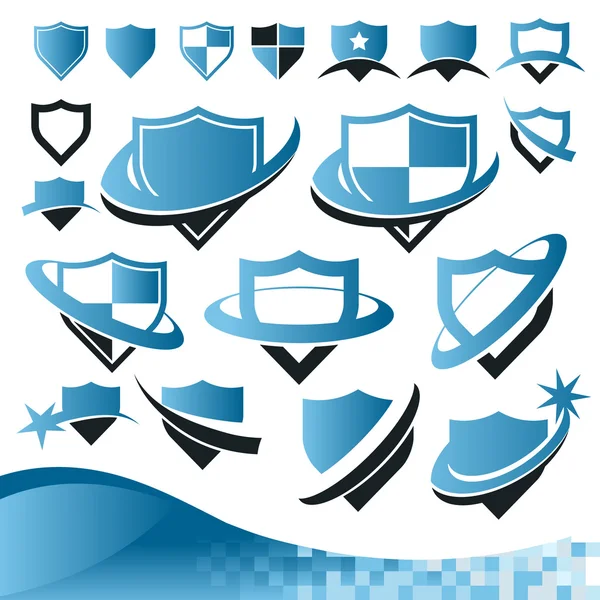 Colección de seguridad de escudo — Vector de stock