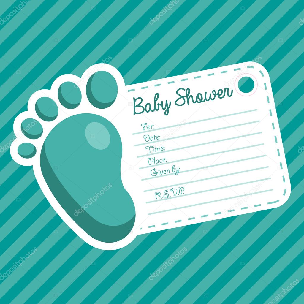 Baby shower greeting socks hanging celebration Vector Image