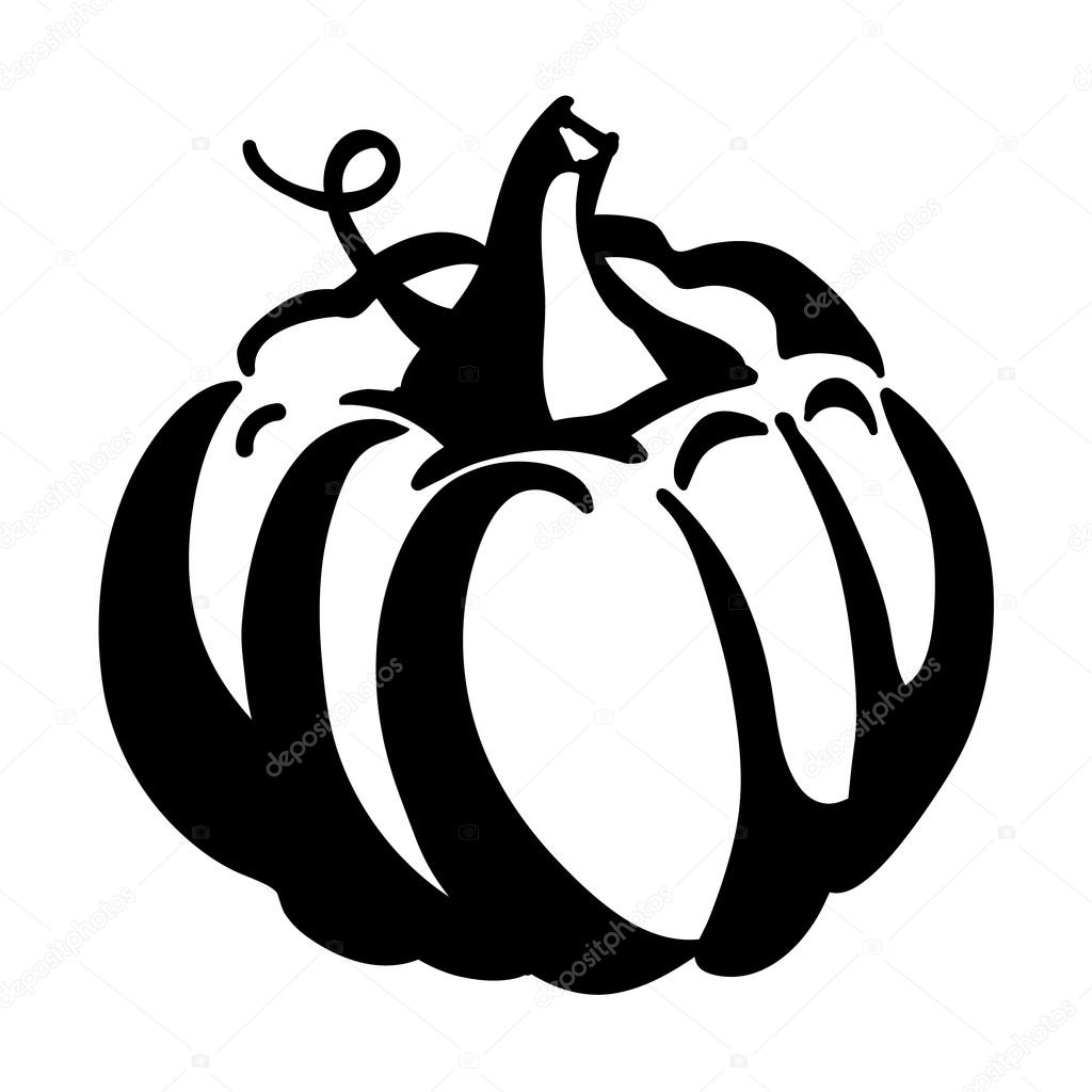 Pumpkin Icon isolated on white