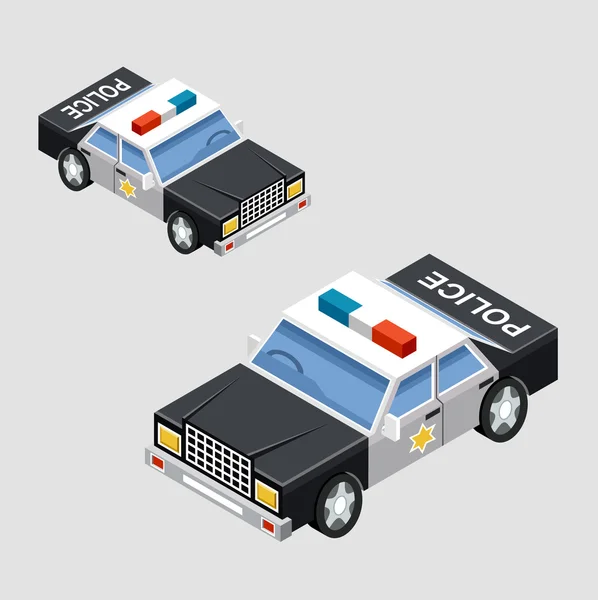 Isometric police car — Stock Vector