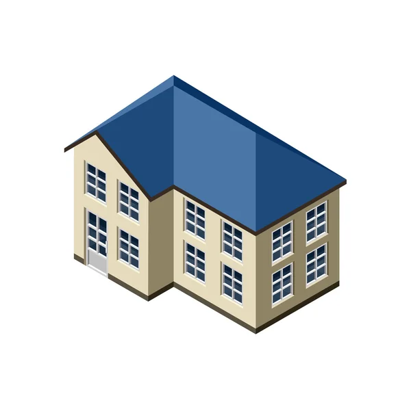 3D Isometrische huis — Stockvector