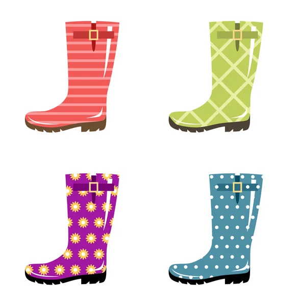 Conjunto de gumboots — Vetor de Stock