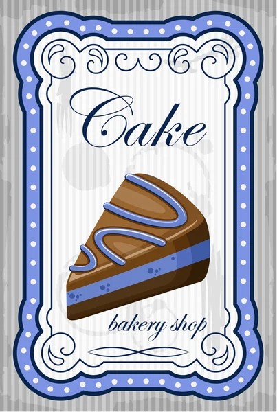 Vintage kek poster. — Stok Vektör