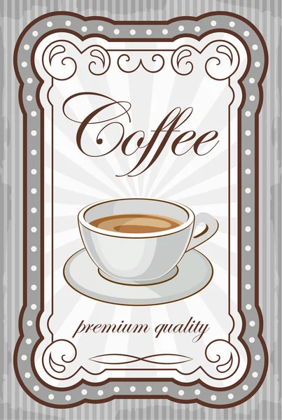 Vintage coffee poster. vector illustration — Stock Vector