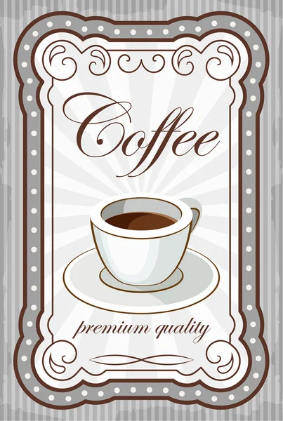 Vintage coffee poster. vector illustration — Stock Vector