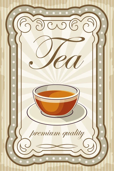 Cartazes de chá vintage. ilustração vetorial — Vetor de Stock