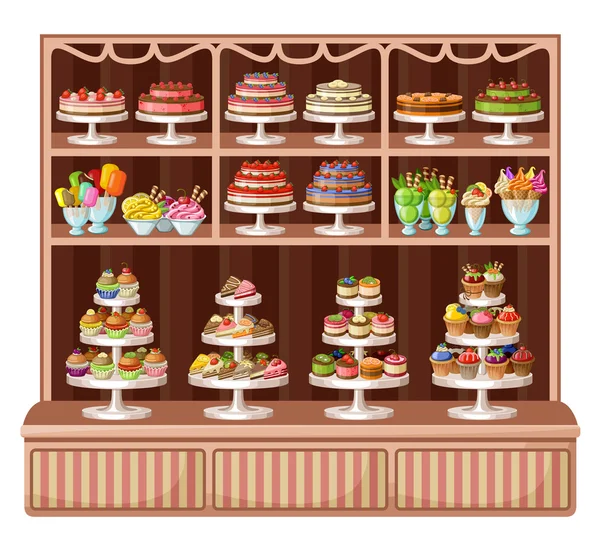 Магазин сладостей и пекарни — стоковый вектор