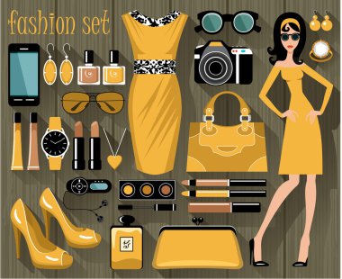 moda stil düz tasarımında ayarla