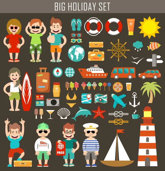 Big holiday set. — Stock Vector