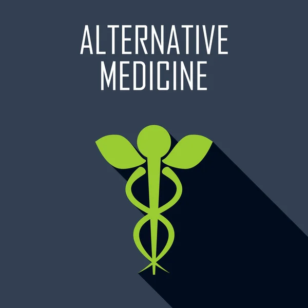 Icono plano medicina alternativa — Vector de stock