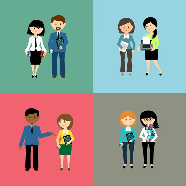 Set of business people — Stock Vector