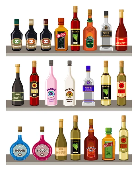 Vector alcoholische dranken — Stockvector