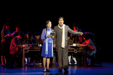 Çin opera aktör gerçekleştirmek sahnede