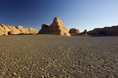 benzersiz yadan Dünya yüzeyinde gobi Çölü dunhuang, Çin'in