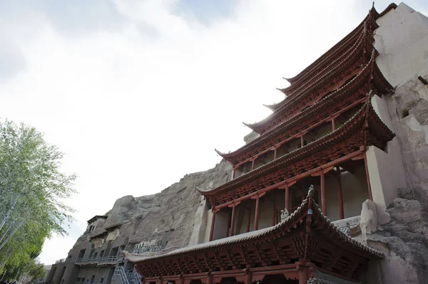 L'architettura delle Grotte di Mogao a Dunhuang, Cina — Foto Stock