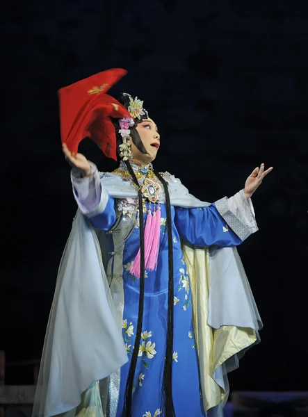 Pretty chinese traditional opera actress with theatrical costume — Stock Photo, Image