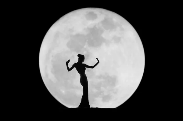 Sierlijke danser silhouet — Stockfoto