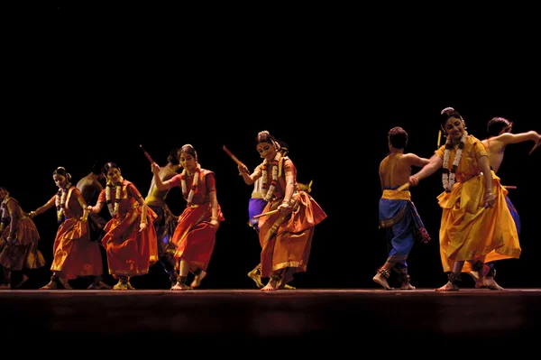 Hint bharatanatyam dansçılar — Stok fotoğraf