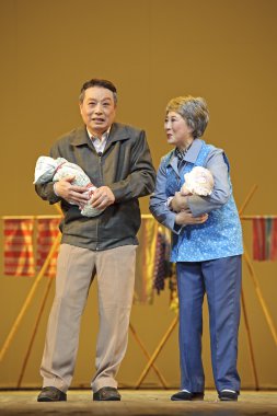 Çin suzhou burlesque tiyatro oyuncuları