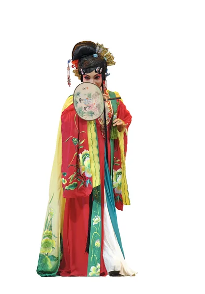 Pretty chinese traditional opera actress with theatrical costume — Stock Photo, Image