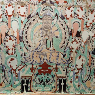 The frescos in the Mogao Grottoes of Dunhuang clipart