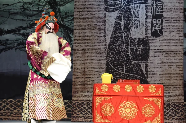 Acteur d'opéra traditionnel chinois avec costume théâtral — Photo