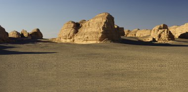 benzersiz yadan Dünya yüzeyinde gobi Çölü dunhuang, Çin'in