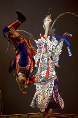 Çince Geleneksel opera aktör tiyatro kostüm 