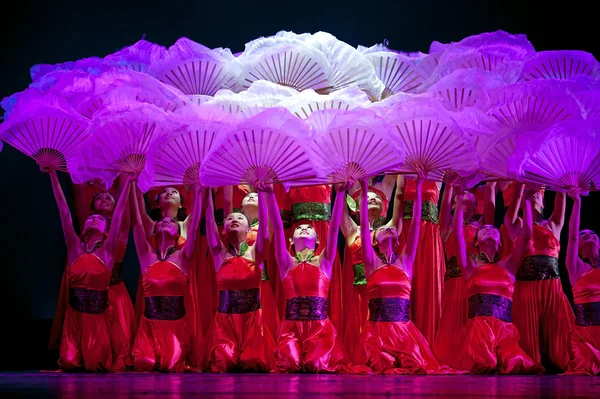 Pretty chinese national dancers — Stock Photo, Image