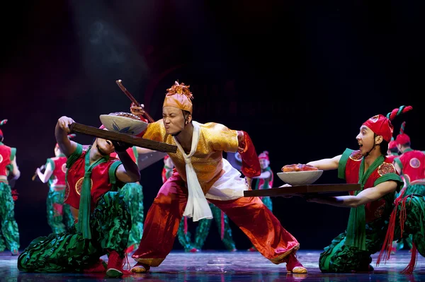 Κινεζική εθνική χορευτές — Φωτογραφία Αρχείου