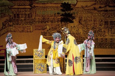 Çince Geleneksel opera oyuncuları tiyatro kostüm