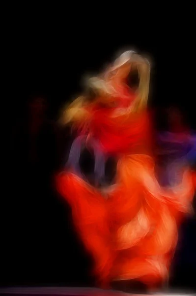 Quadro artistico astratto di un ballerino di flamenco — Foto Stock