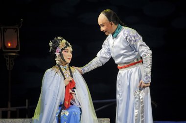 Çince Geleneksel opera aktör tiyatro kostüm 