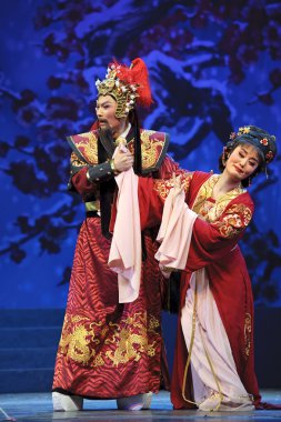 Çince Geleneksel opera aktör tiyatro kostüm 