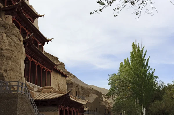 La arquitectura de las Grutas de Mogao en Dunhuang, China — Foto de Stock