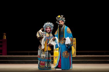 Çince Geleneksel opera oyuncuları tiyatro kostüm