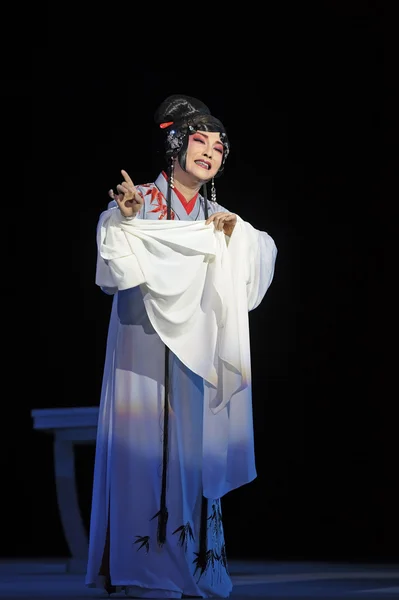 Docela čínské tradiční herečka s divadelní kostým — Stock fotografie