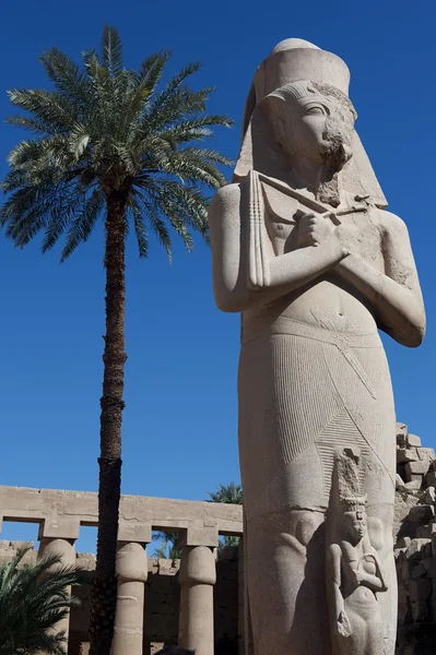 Standbeeld van Ramses Ii in Karnak tempel in Luxor, Egypte — Stockfoto