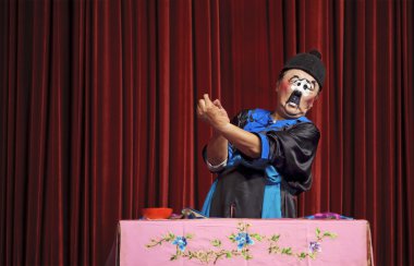 Çince Geleneksel opera aktör tiyatro kostüm 