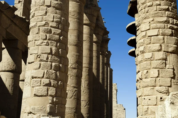 Grand columns in Karnak temple in Luxor,Egypt — Stock Photo, Image