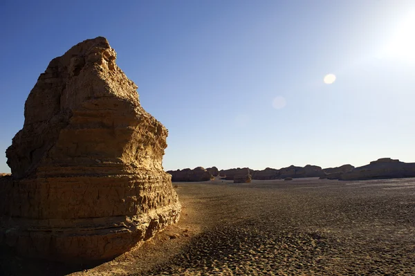 Única superficie terrestre de yadán en el desierto de Gobi en Dunhuang, China —  Fotos de Stock