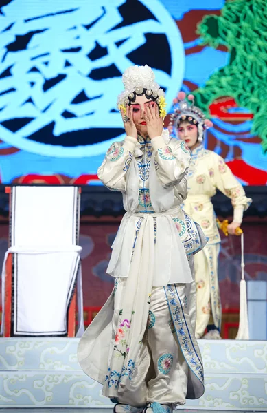 Vrij chinese traditionele opera actrice met theatrale kostuum — Stockfoto